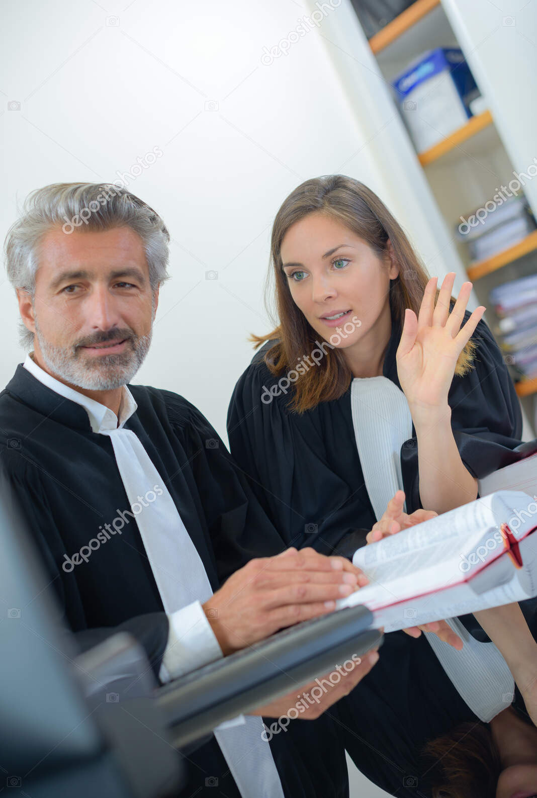 at a hearing and hearing