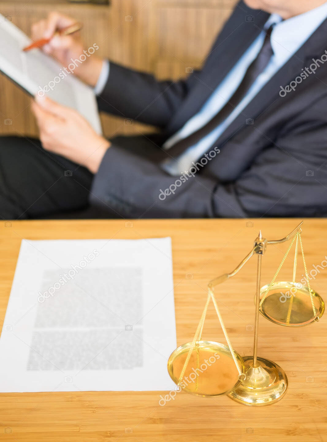 depositphotos 246874780 stock photo lawyer judge reading documents desk