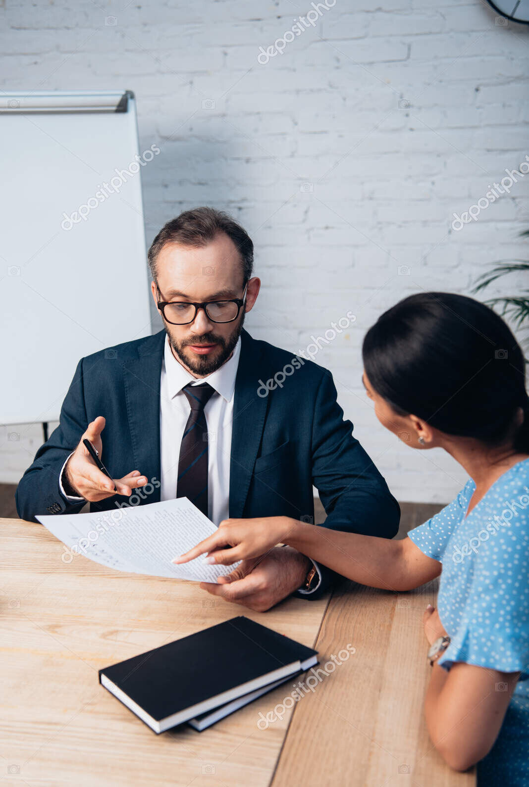 depositphotos 398035838 stock photo selective focus client pointing finger