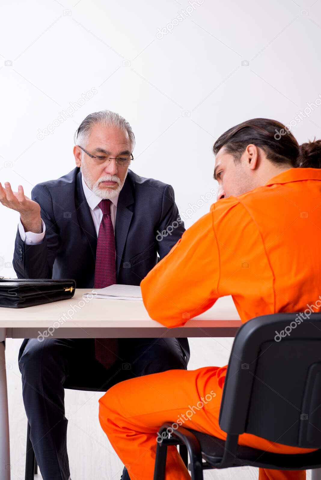 young captive meeting with advocate in pre trial detention