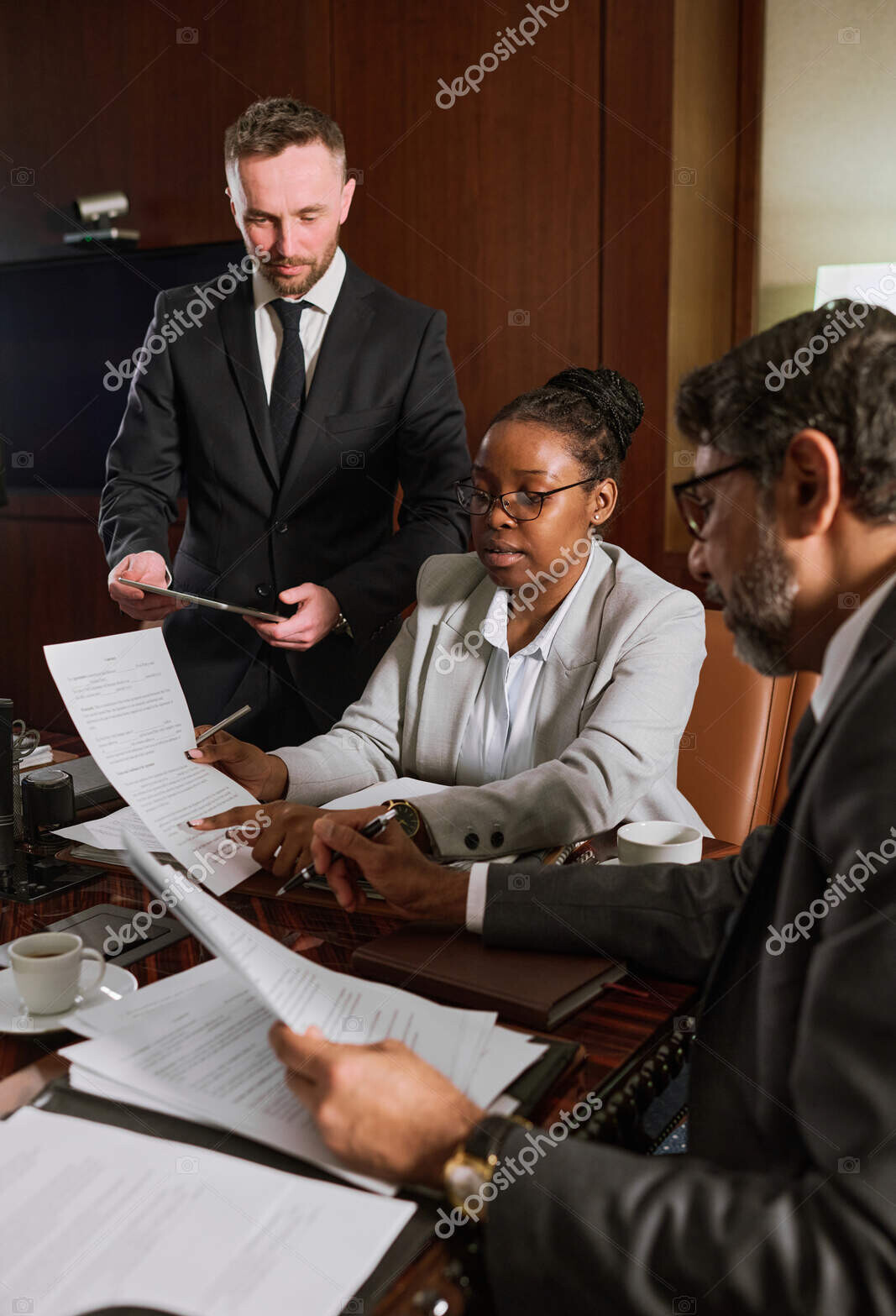 depositphotos 733062178 stock photo young confident businesswoman pointing list