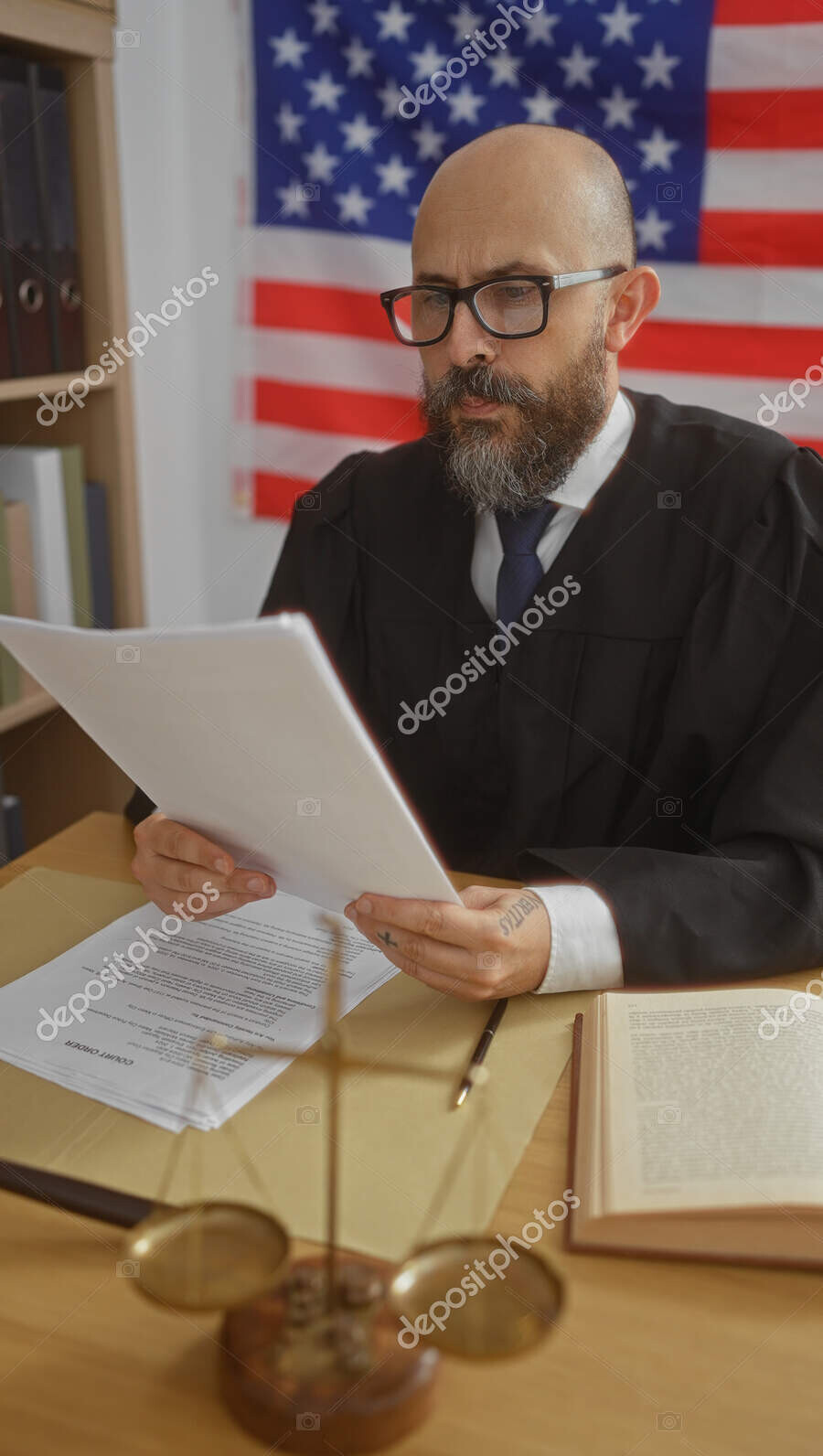 depositphotos 749165588 stock photo bald hispanic man beard american